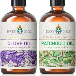 EVOKE OCCU Clove and Patchouli Essential Oil for Natural Relief - 4 Fl Oz | EVOKE OCCU Clove Essential Oil and Patchoul