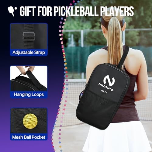 USAPA Approved Lightweight Pickleball Rackets for Casual Players | Durable Fiberglass Surface Picks with Polypropylene