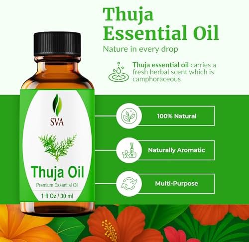 SVA Frankincense Essential Oil - 100% Natural Boswellia Carterii Oil for Aromatherapy and Skin Care - 1 Fl Oz with Dropp