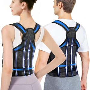 Women and Men Posture Corrector, Adjustable Full Back Support for Upper and Lower Back Pain Relief, Shoulder Straighten