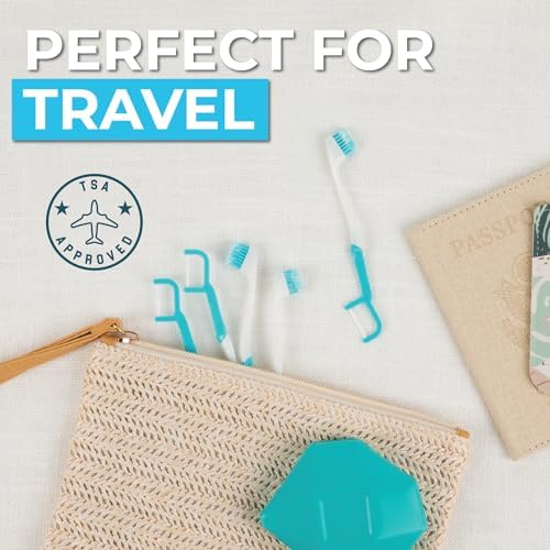 The Evolution Oral Care Prepasted Whitening Toothbrushes - 4-in-1 (Paste + Brush + Floss + Pick) - Individually Wrapped