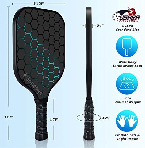 JoncAye USAPA Approved Pickleball Paddles Set of 4 for Adults, Men, Women, and Kids with Balls and Bag JoncAye USAPA App