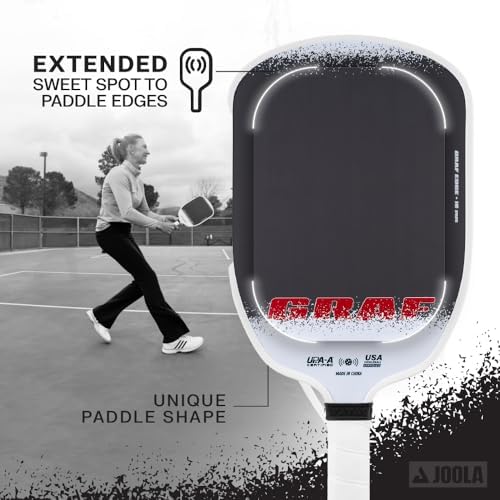 JOOLA Agassi PRO IV 14mm Pickleball Paddle - Carbon Fiber Surface Increases Spin & Control for Experts | JOOLA Agassi P