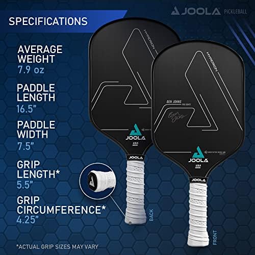 JOOLA Professional Pickleball Paddles - Raw Carbon Fiber Surface - Built for Spin, Speed & Control - Tournament-Level JO
