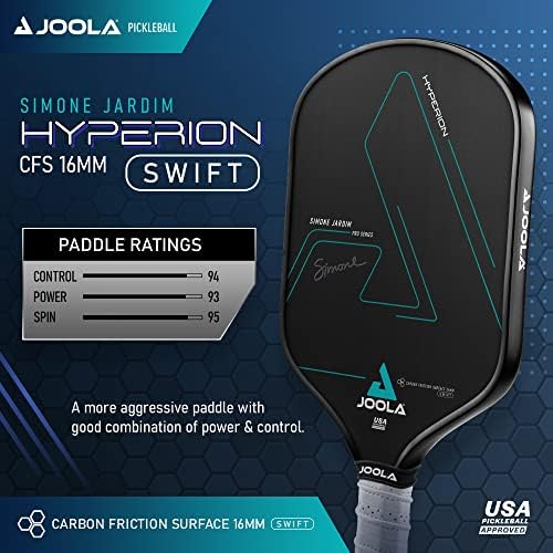 JOOLA Professional Pickleball Paddles - Raw Carbon Fiber Surface - Built for Spin, Speed & Control - Tournament-Level JO