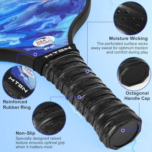 USAPA Approved Fiberglass Surface Pickleball Set for Men and Women Global Recycled Standard