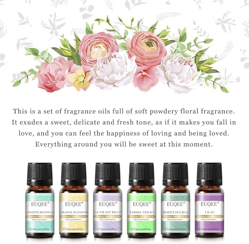 EUQEE Woody Essential Oils Set for Aromatherapy - Pure & Natural Oils - Eucalyptus, Cedarwood, Sandalwood, Frankincense,