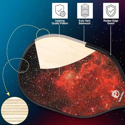 DULCE DOM USAPA Approved Fiberglass/Carbon Fiber Pickleball Paddles Set of 4 for Training | DULCE DOM 4 Indoor Outdoor