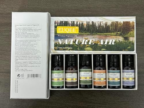 EUQEE Woody Essential Oils Set for Aromatherapy - Pure & Natural Oils - Eucalyptus, Cedarwood, Sandalwood, Frankincense,
