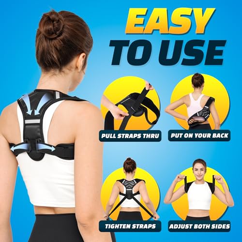 Benoo Back Posture Corrector for Women & Men: Comfortable & Adjustable Back Brace to Improve Posture & Relieve Back Pain