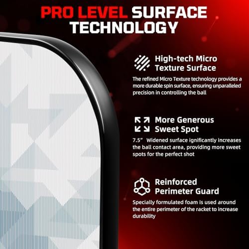 BAGAIL USAPA Approved Pickleball Paddles Set for Traction and Stability | Lightweight BAGAIL Pickleball Rackets with 4