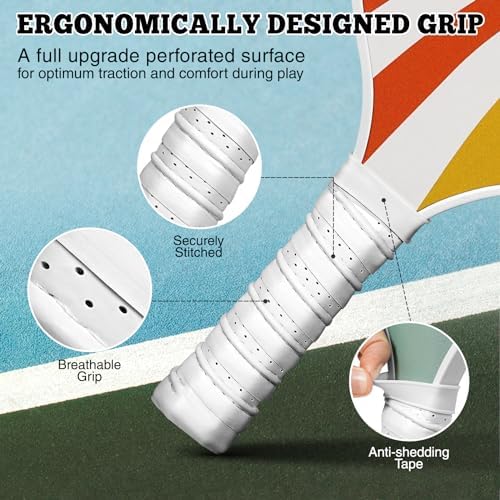 DULCE DOM USAPA Approved Fiberglass/Carbon Fiber Pickleball Paddles Set of 4 for Training | DULCE DOM 4 Indoor Outdoor