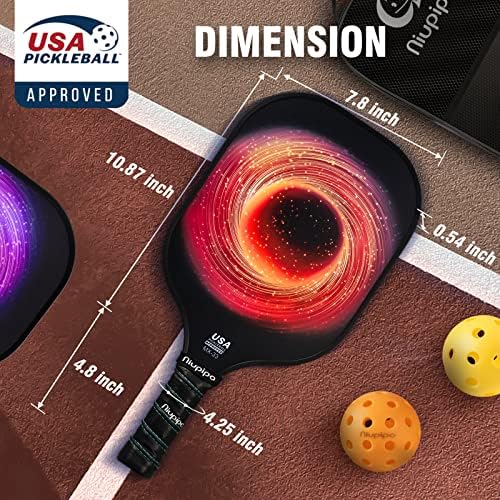 USAPA Approved Lightweight Pickleball Rackets for Casual Players | Durable Fiberglass Surface Picks with Polypropylene