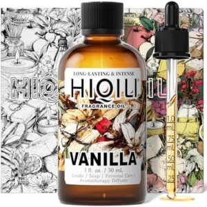HIQILI Vanilla Fragrance Oil for Diffuser Use and Body Spray - Essential Oil for Candle, Soap, and Women Perfume Making