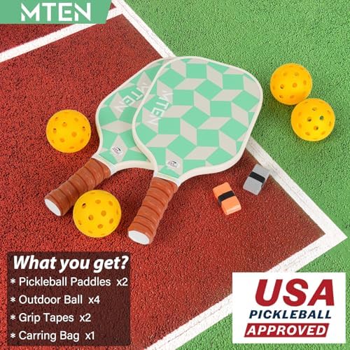 USAPA Approved Fiberglass Surface Pickleball Set for Men and Women Global Recycled Standard