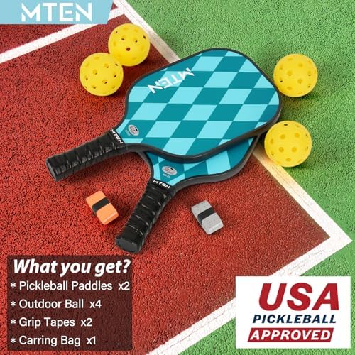 USAPA Approved Fiberglass Surface Pickleball Set for Men and Women Global Recycled Standard