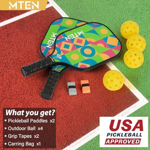 USAPA Approved Fiberglass Surface Pickleball Set for Men and Women Global Recycled Standard