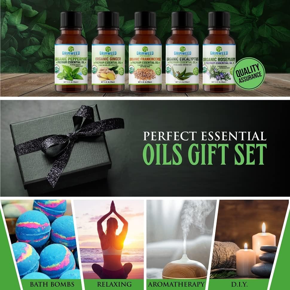 Grimweed Apothecary USDA Organic Cinnamon Essential Oil - Therapeutic Grade - 15mL - Diffuser Oil - 100% All Natural - w