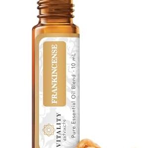Vitality Extracts Frankincense Essential Oil - 10ml Roll-on for Skin Care and Stress Relief during Yoga