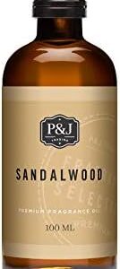 P&J Fragrance Oil Sandalwood 100ml for Candle Scents and Soap Making | P&J Sandalwood 100ml Fragrance Oil Perfect for D