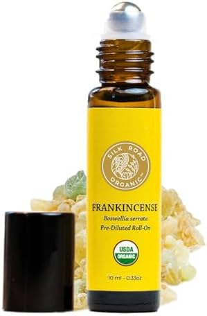 USDA Certified Silk Road Organic Frankincense Serrata Essential Oil Roll On for Deep Body Ache Relief | Silk Road Organ