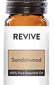 Revive Essential Oil Sandalwood for Aromatherapy and Skin Care - 100% Pure Therapeutic Grade - Perfect for Diffuser, Hum