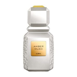 Ajmal Amber Musc Eau de Parfum for All – Long-Lasting Luxury Fragrance | Amber Floral & Musky Woody Scent with Rose, Ced