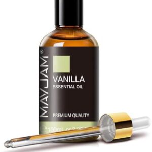 MAYJAM Vanilla Essential Oil 100ML for Massage and Diffusers | Pure MAYJAM Vanilla Essential Oil Fragrance for Soap and