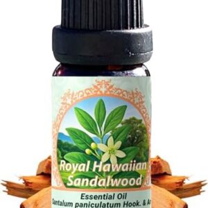 Royal Hawaiian Sandalwood Essential Oil for Relieving Stress and Promoting Relaxation (100% Pure Therapeutic Grade, Und