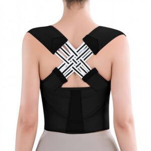 Back Brace Posture Corrector for Women and Men Pain Relief Lumbar Spine Support (Black, Medium) Back Brace Posture Cor