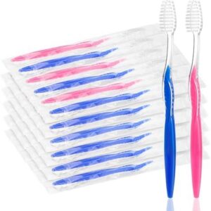 200 pcs Prepasted Disposable Toothbrushes for Homeless Bulk IndividuallyWrapped Soft Bristle Travel Toothbrush Set | Tr
