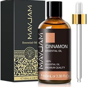 MAYJAM Pure Cinnamon Essential Oil, |38FL.OZ for Diffusers and Aromatherapy | MAYJAM Pure Cinnamon Essential Oil, |38FL
