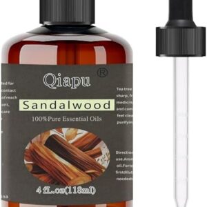 Pure Natural Sandalwood Essential Oil for Humidifier Aromatherapy with Dropper | Pure Natural Sandalwood Essential Oil
