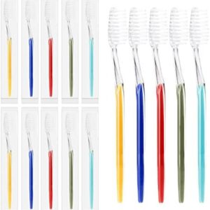 Homvle 100 Packs Medium Soft Bristle Disposable Toothbrushes for Adults and Kids Homvle 100 Packs Disposable Toothbrushe