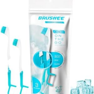 Oral Care Whitening Prepasted Toothbrushes | 4-in-1 (Paste + Brush + Floss + Pick) | Individually Wrapped | Travel Tooth