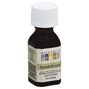 Aura Cacia - Essential Oil - Sandalwood - relaxation benefits - stress relief - .5 oz