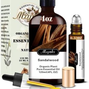 Sandalwood Essential Oil for Aromatherapy-Sandalwood Fragrance Oil |33oz (130ml)-100% Pure Natural Scent-Relaxing Home &