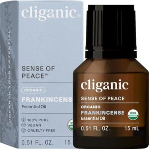 Cliganic Organic Frankincense Essential Oil - Boswellia Serrata | For Aromatherapy Use | Non-GMO Verified USDA Organic