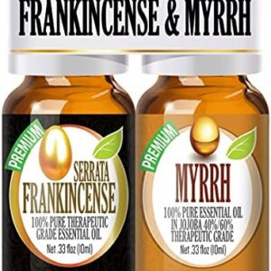 Frankincense Essential Oil - Healing Solutions organic & therapeutic grade 2/10ml combo pack - for aromatherapy and heal