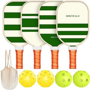 USAPA Approved Pickleball Paddles Set for Women and Men Beginners & Pros | Premium Pickleball Paddle Gift Pack | 4 Balls