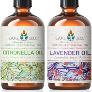 EVOKE OCCU Citronella and Lavender Essential Oil for Repelling Bugs - Suitable for Families - Perfect for Outdoor Gathe