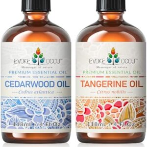Evoke Occu Cedarwood and Tangerine Essential Oil for Men - Relaxing Aromatherapy Stress Relief 4 Fl Oz | Evoke Occu Ced