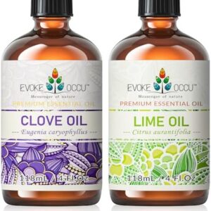 EVOKE OCCU Clove Essential Oil and Lime Essential Oil for Stress Relief and Refreshment - Perfect for Busy Professional
