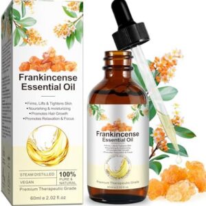Premium Frankincense Essential Oil for Deeply Nourishing Face and Body, Therapeutic Grade 100% Natural Pure for Aromathe
