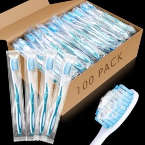 Pre Pasted Disposable Toothbrushes for Travel and Camping (Blue) | Soft Bristle Pre Pasted Toothbrushes for Home and Ho