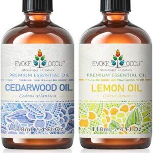 Evoke Occu Cedarwood Essential Oil and Lemon Essential Oil for Stress Relief - Relaxing for Busy Parents - Perfect for A